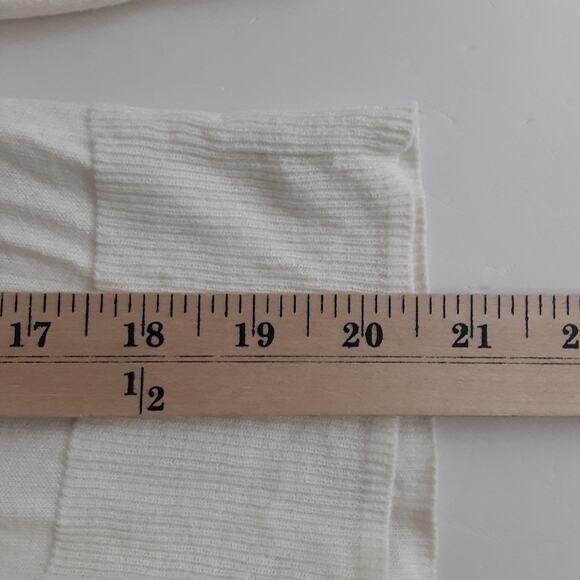 Lauren Ralph Lauren Green Label Tiny Button Cardigan Sweater Cream V Neck Y2K M - Picture 9 of 9